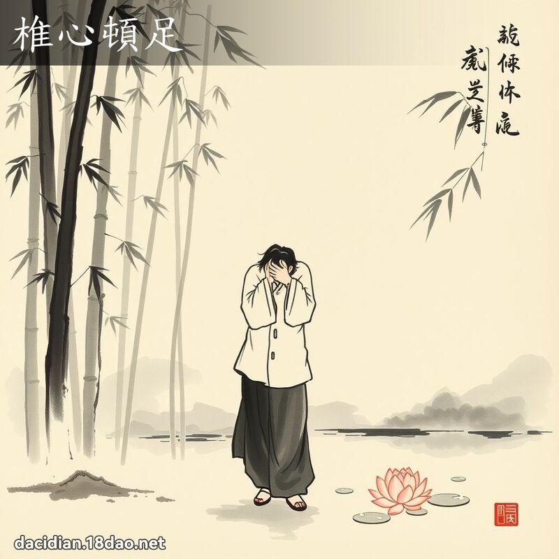 椎心顿足 配图