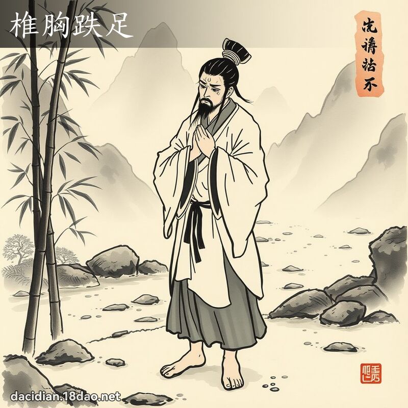 椎胸跌足 配图