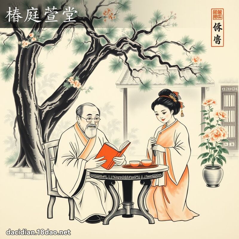 椿庭萱堂 配图