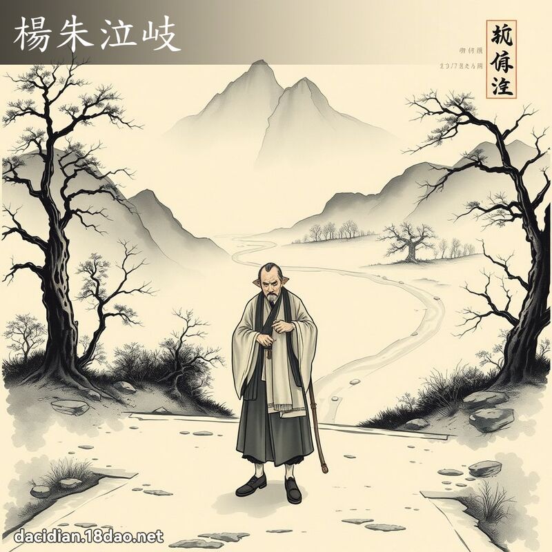 杨朱泣岐 配图