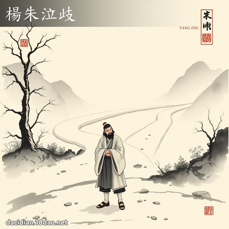 杨朱泣歧 配图