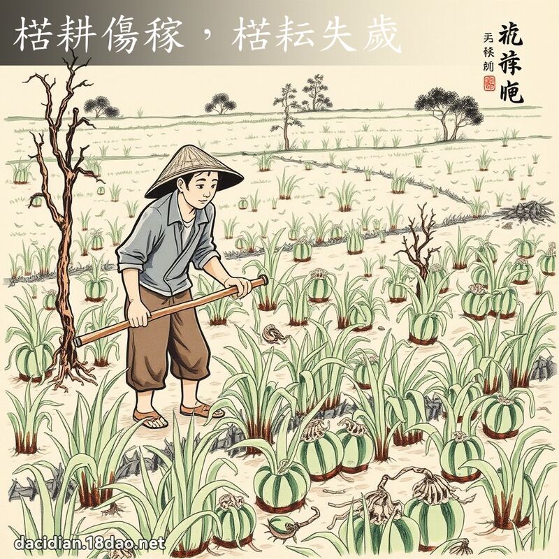 楛耕伤稼,楛耘失岁 配图