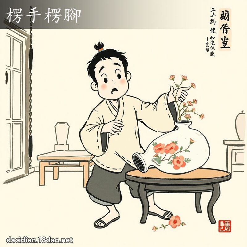 楞手楞脚 配图