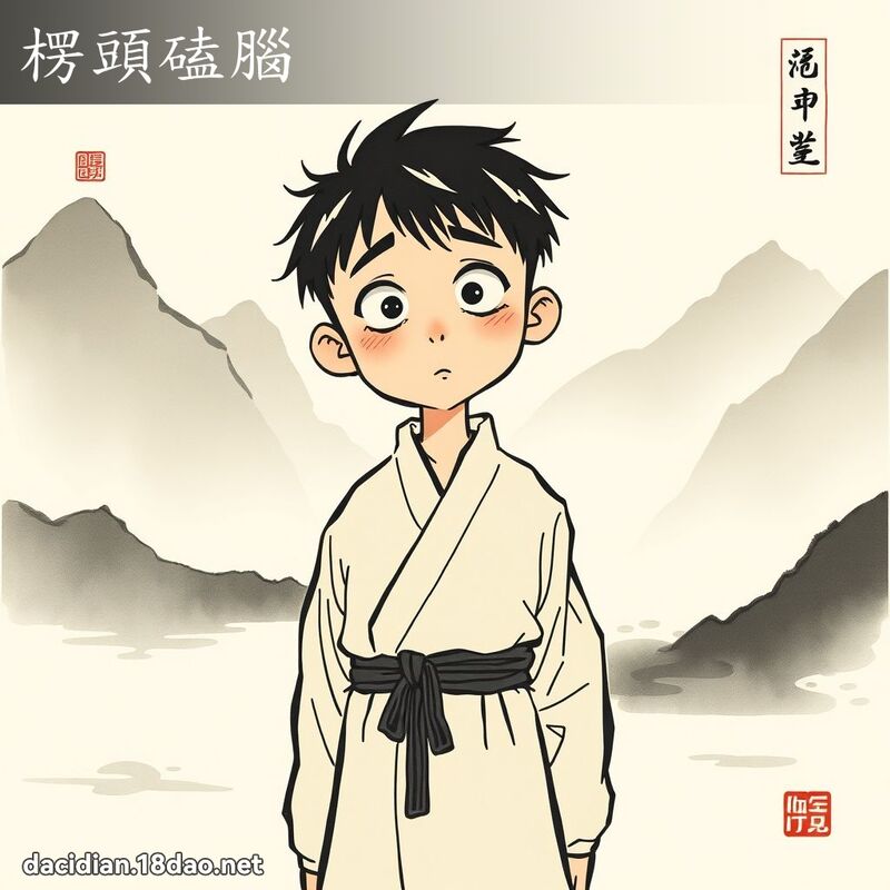 楞头磕脑 配图