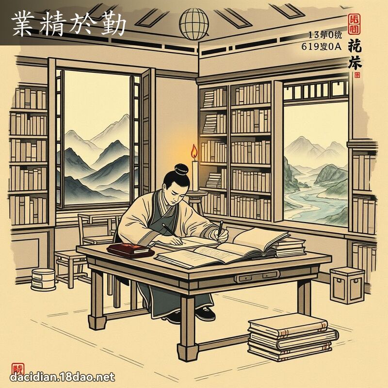 业精於勤 配图