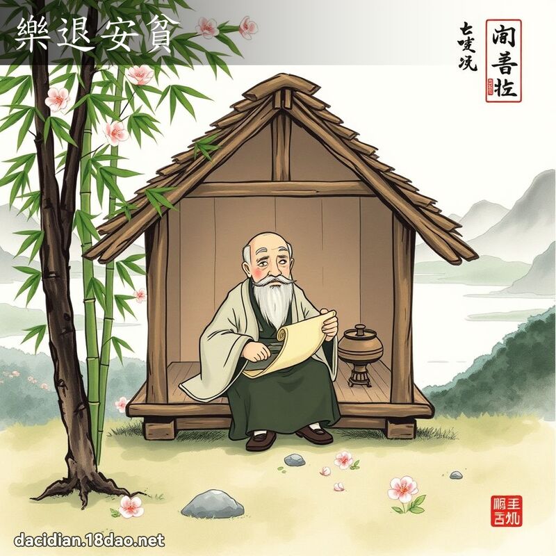 樂退安貧 配图
