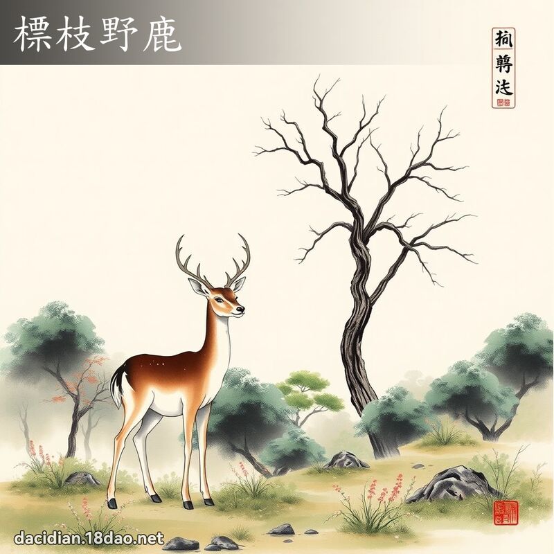 標枝野鹿 配图