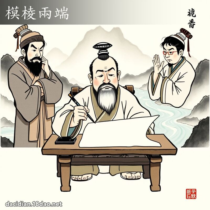 模棱两端 配图