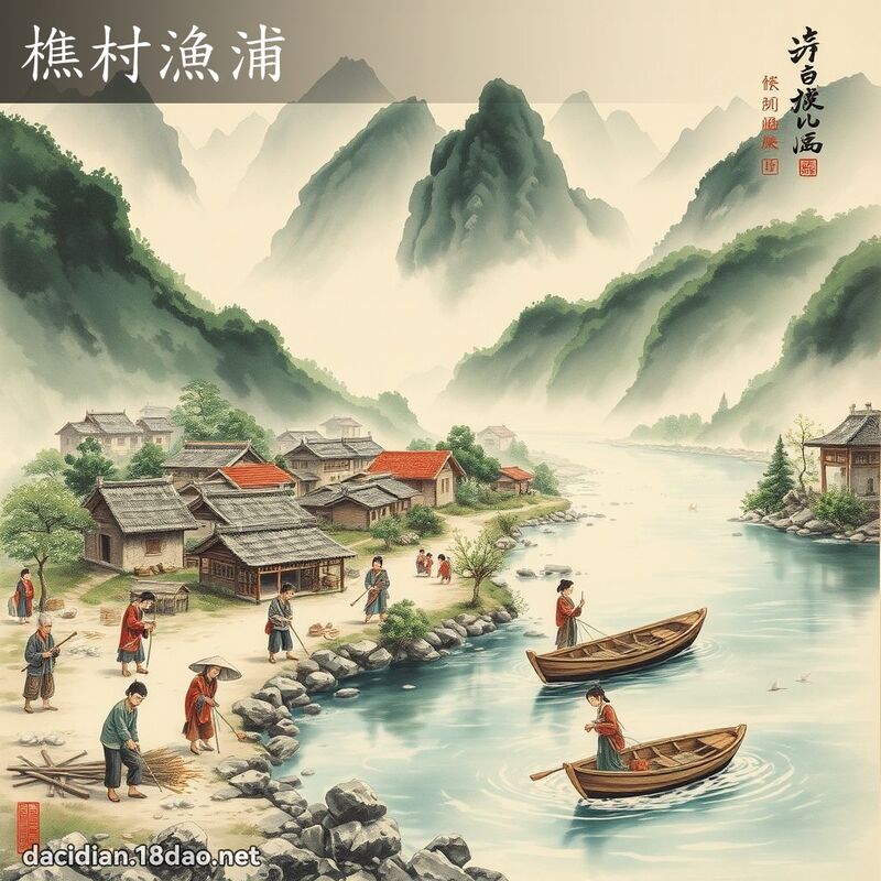 樵村渔浦 配图