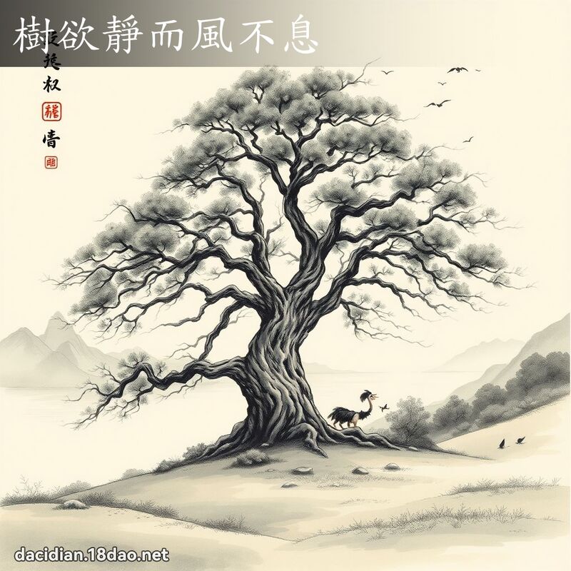 树欲静而风不息 配图