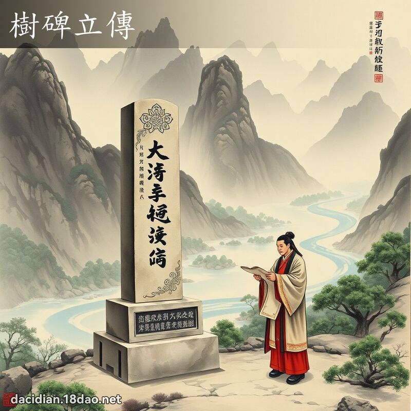 树碑立传 配图