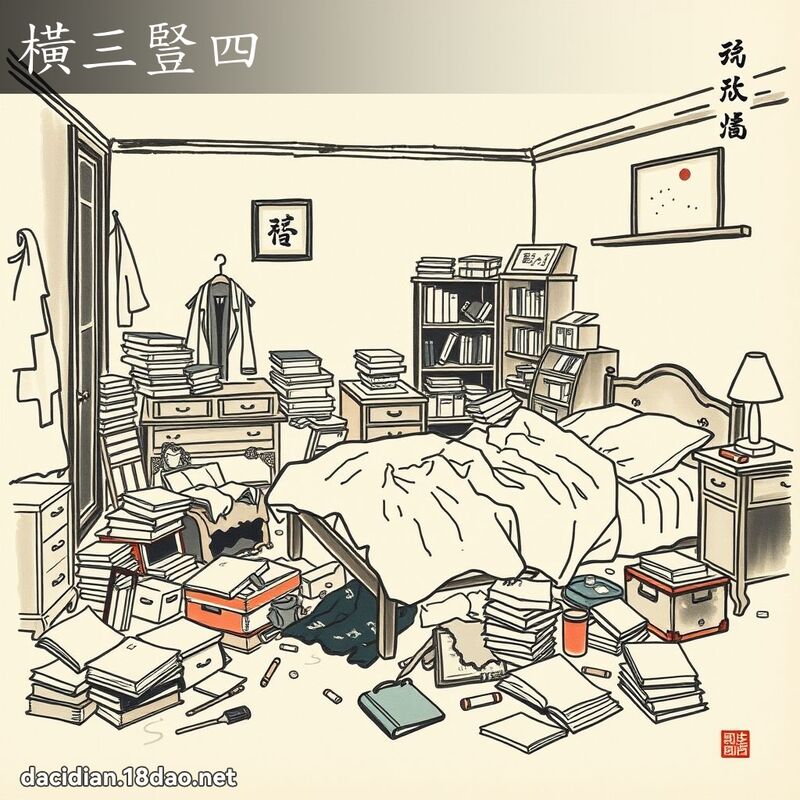 横三竖四 配图