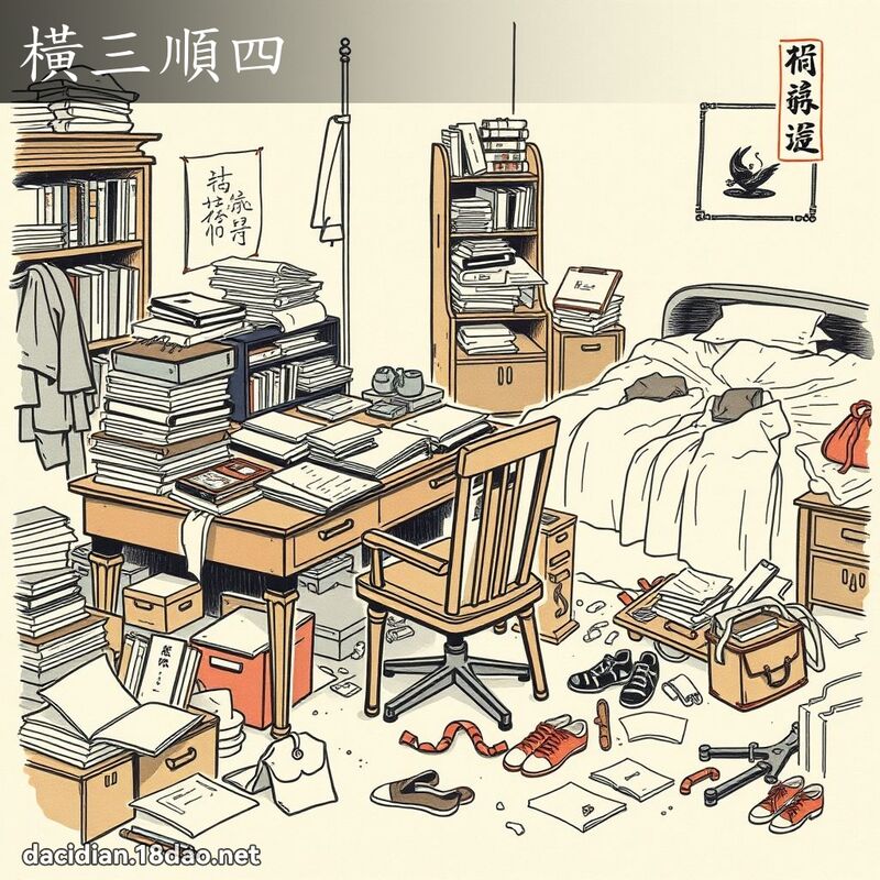 横三顺四 配图