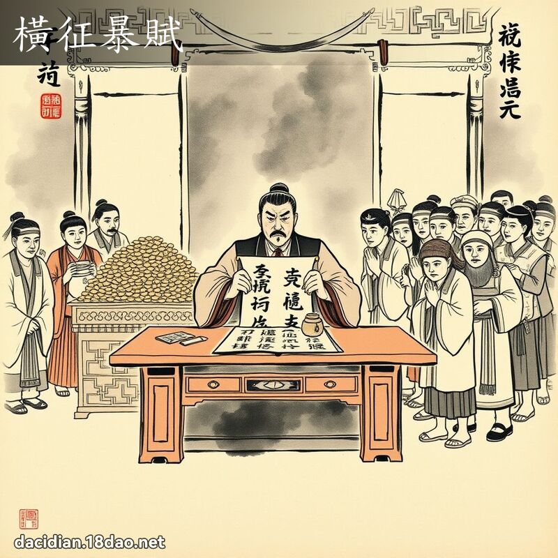 横征暴赋 配图