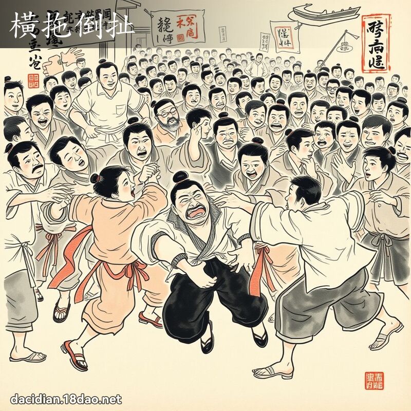 横拖倒扯 配图