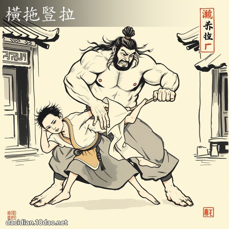 横拖竖拉 配图