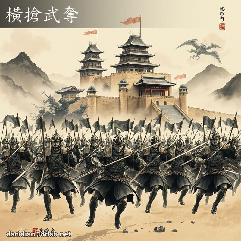 橫搶武奪 - 中華成語配圖