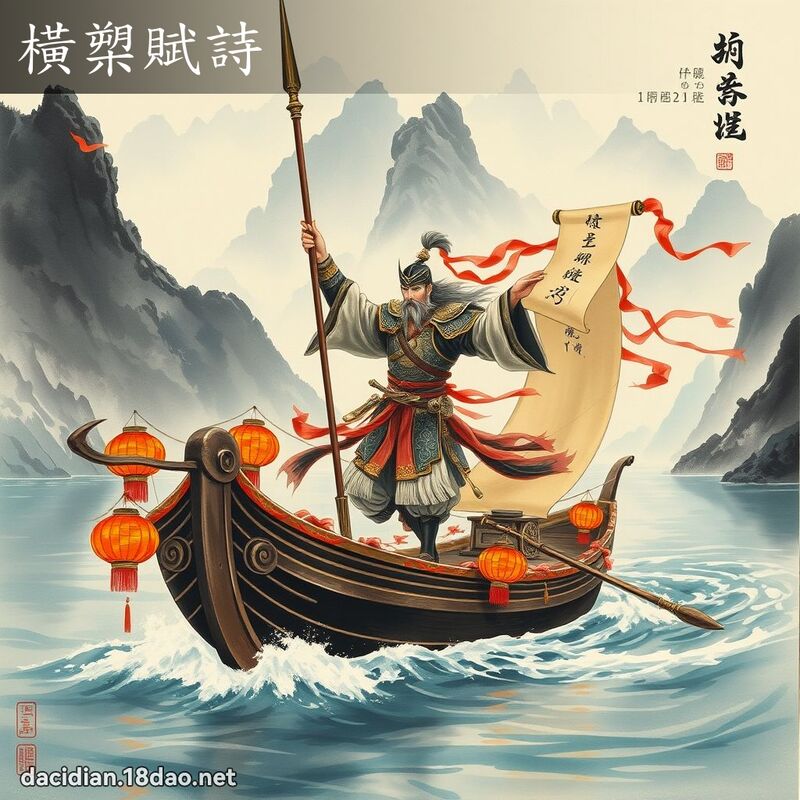 横槊赋诗 配图