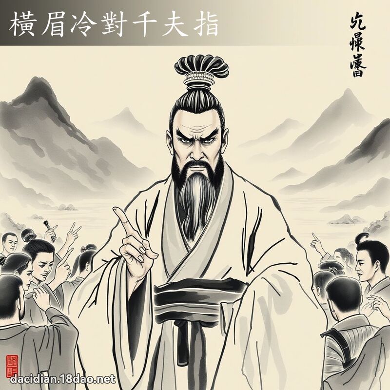 横眉冷对千夫指 配图