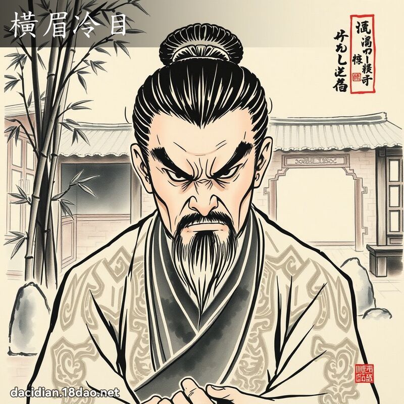 横眉冷目 配图