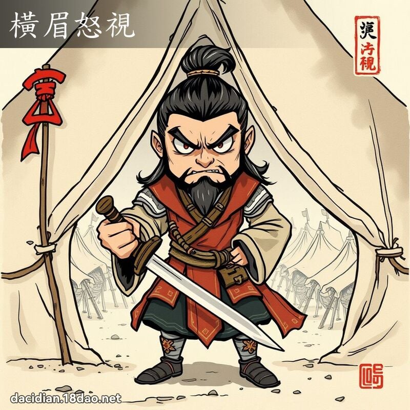 横眉怒视 配图