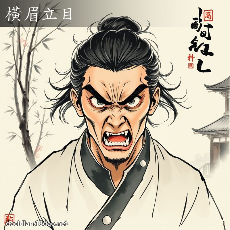横眉立目 配图