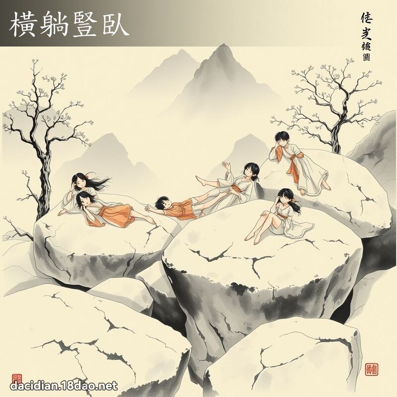 横躺竖臥 配图