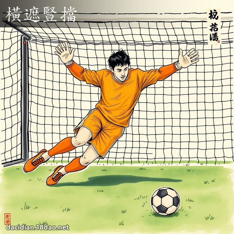 横遮竖挡 配图