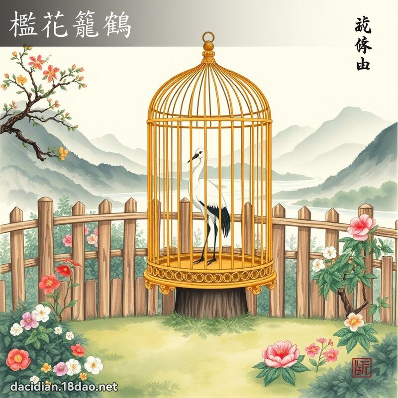 槛花笼鹤 配图