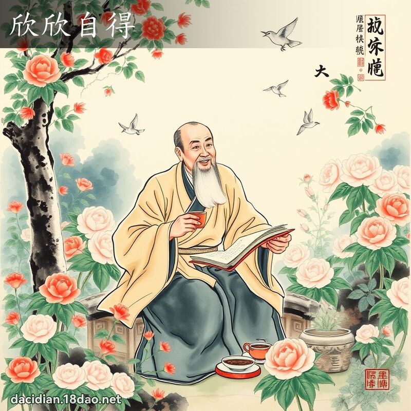 欣欣自得 配图