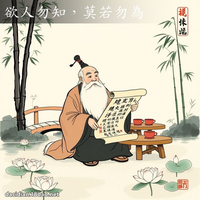 欲人勿知,莫若勿为 配图