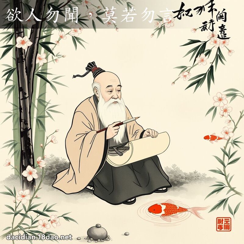 欲人勿闻,莫若勿言 配图