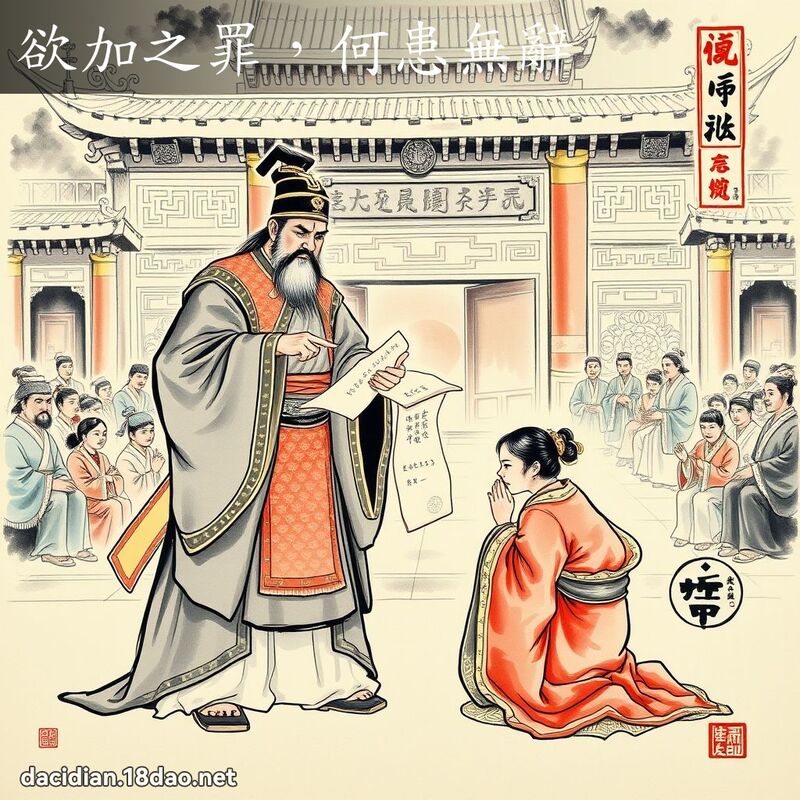欲加之罪,何患无辞 配图