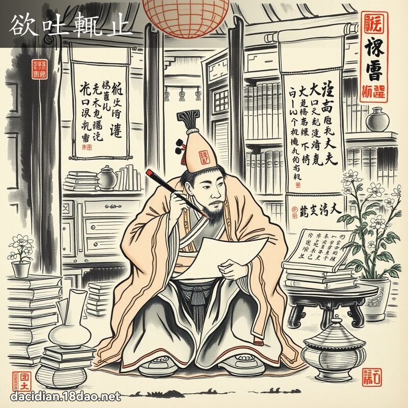 欲吐輒止 配图