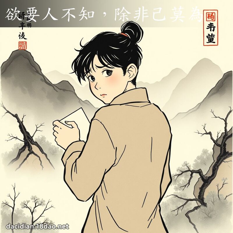 欲要人不知,除非己莫为 配图