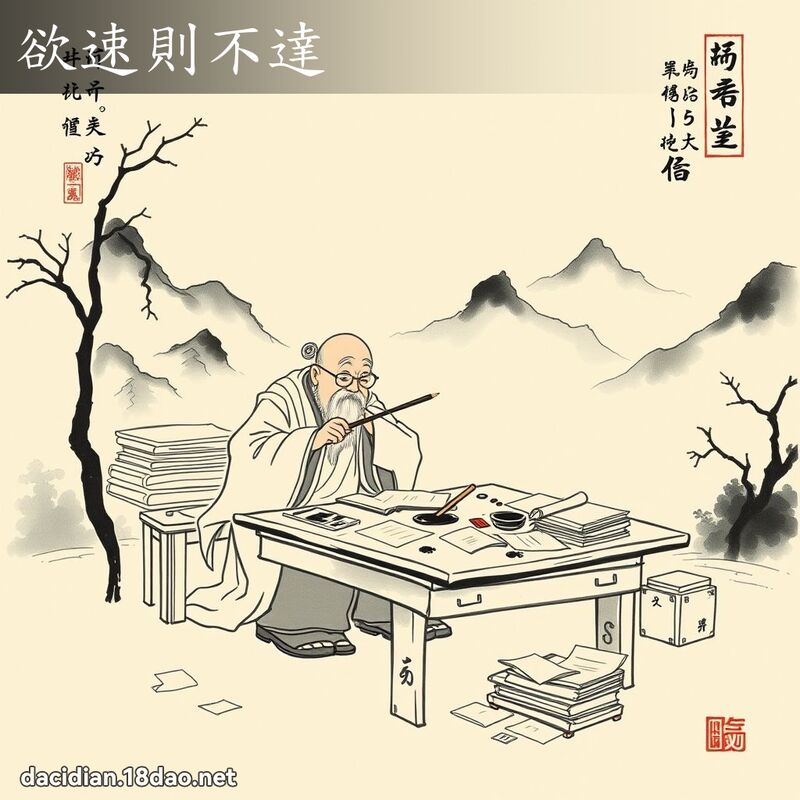 欲速则不达 配图