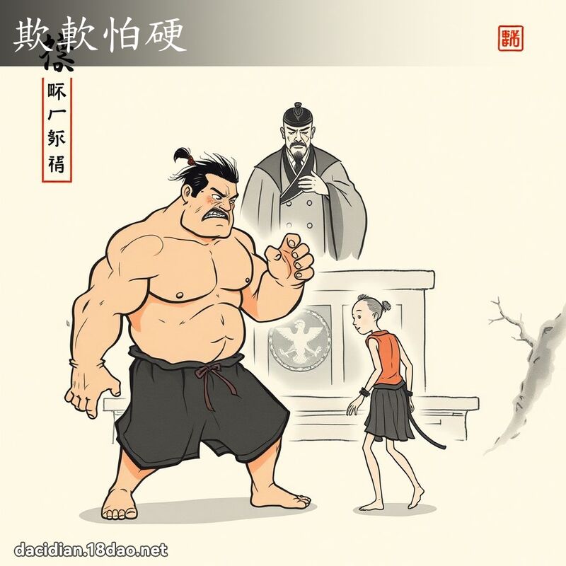 欺软怕硬 配图