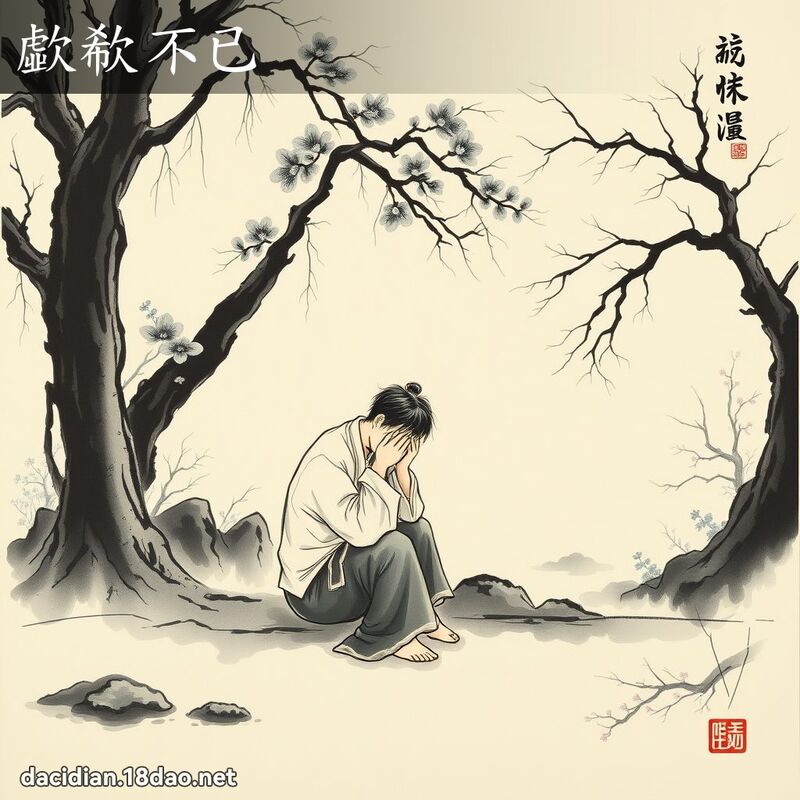 歔欷不已 配图