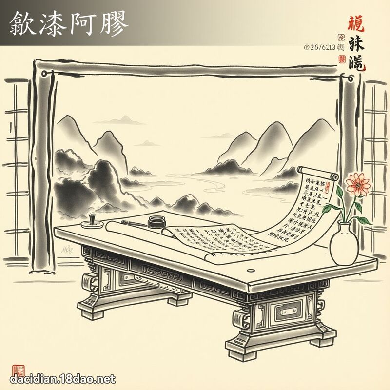 歙漆阿胶 配图