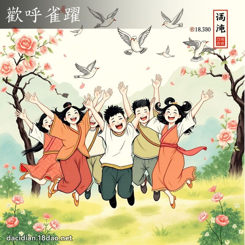 欢呼雀跃 配图