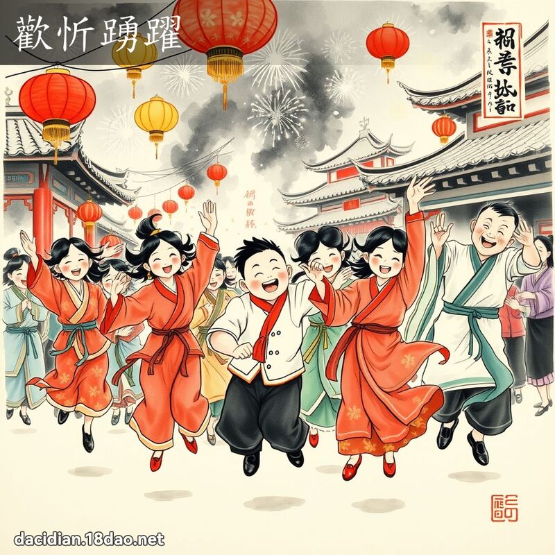 欢忻踊跃 配图