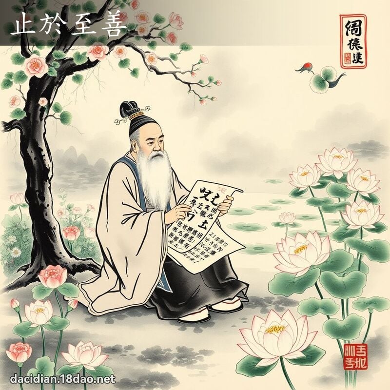止於至善 配图