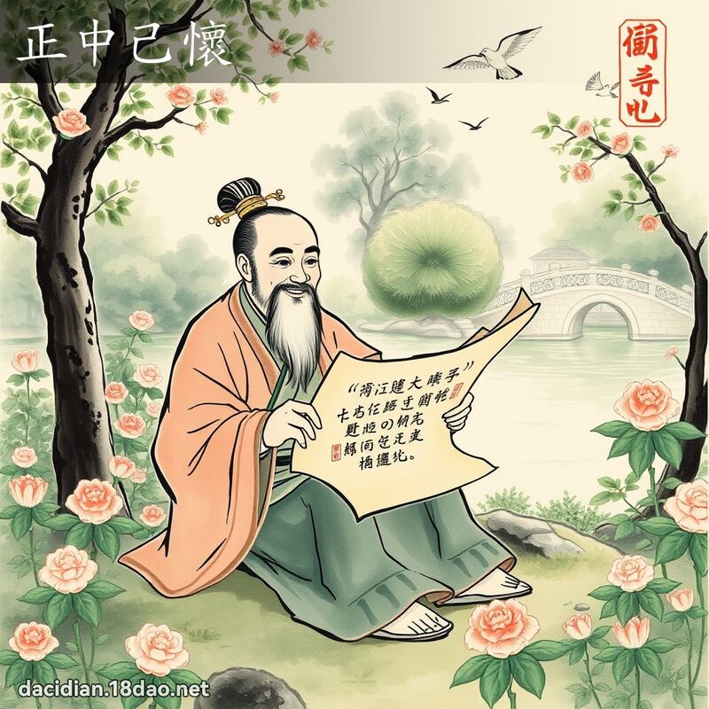 正中己怀 配图
