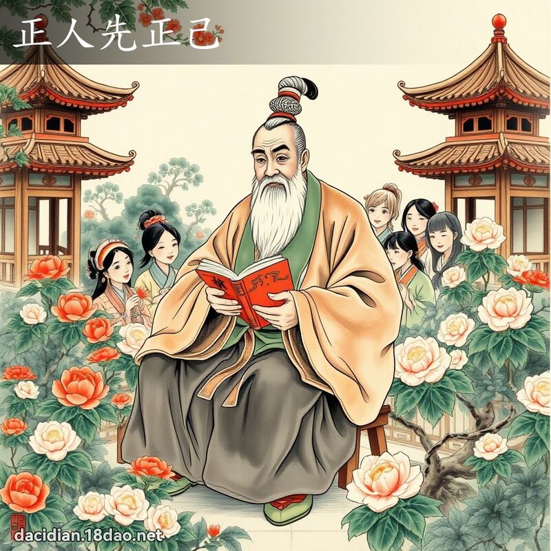 正人先正己 配图