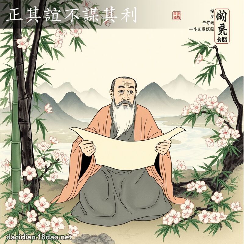 正其谊不谋其利 配图