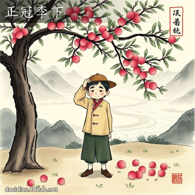 正冠李下 配图