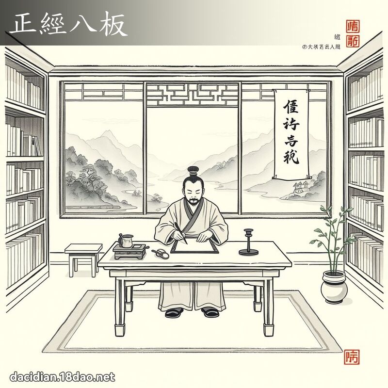 正经八板 配图