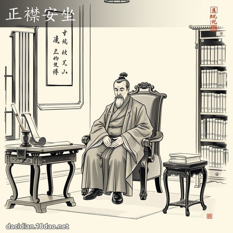正襟安坐 配图