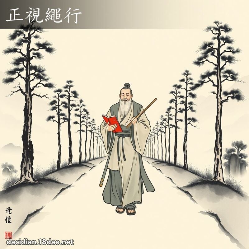 正視繩行 - 中華成語配圖