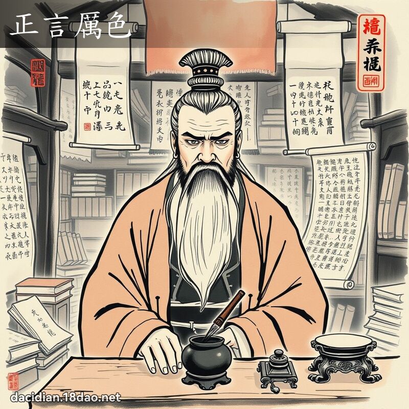 正言厉色 配图